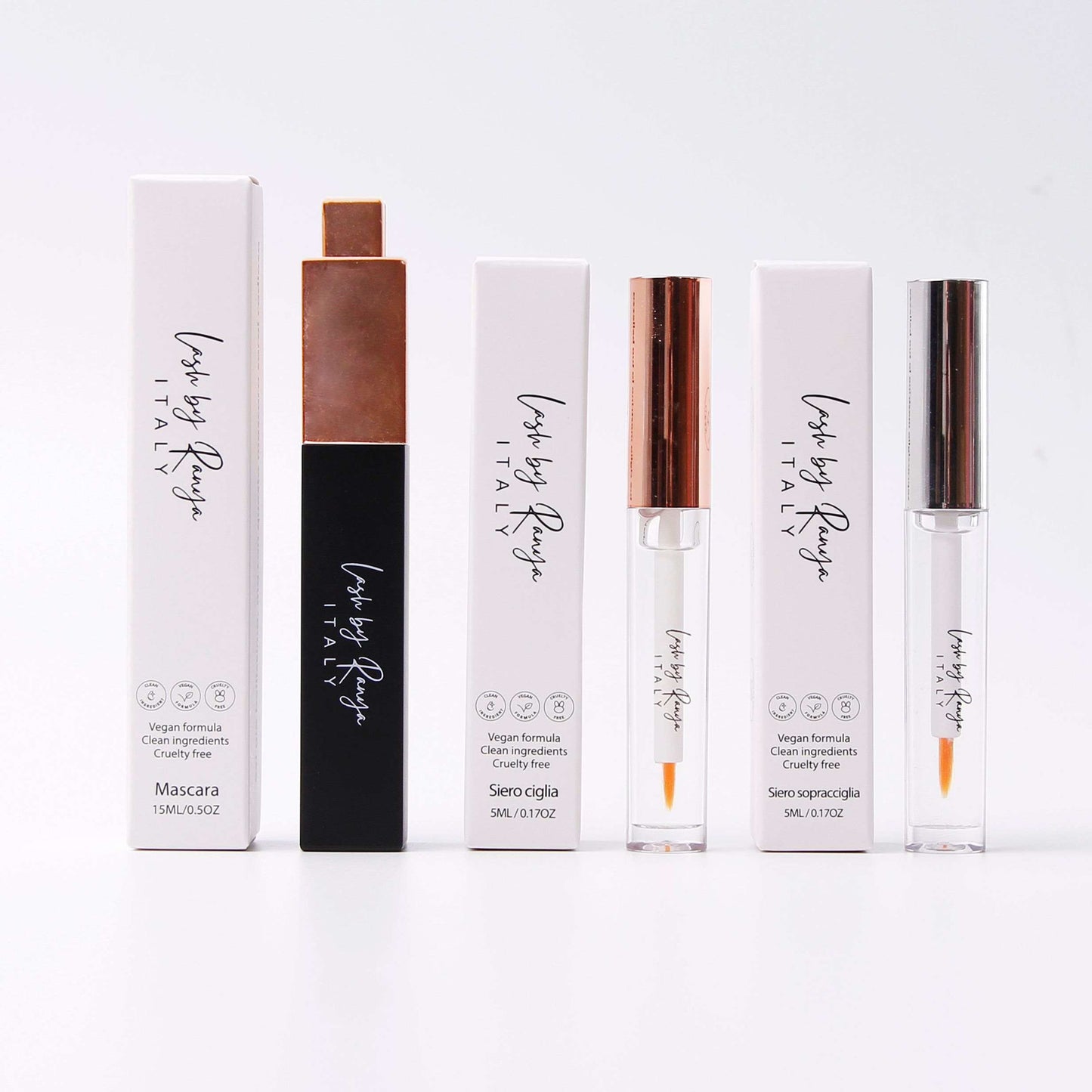 Kit Siero Ciglia + Siero Sopracciglia + Mascara Roteabile