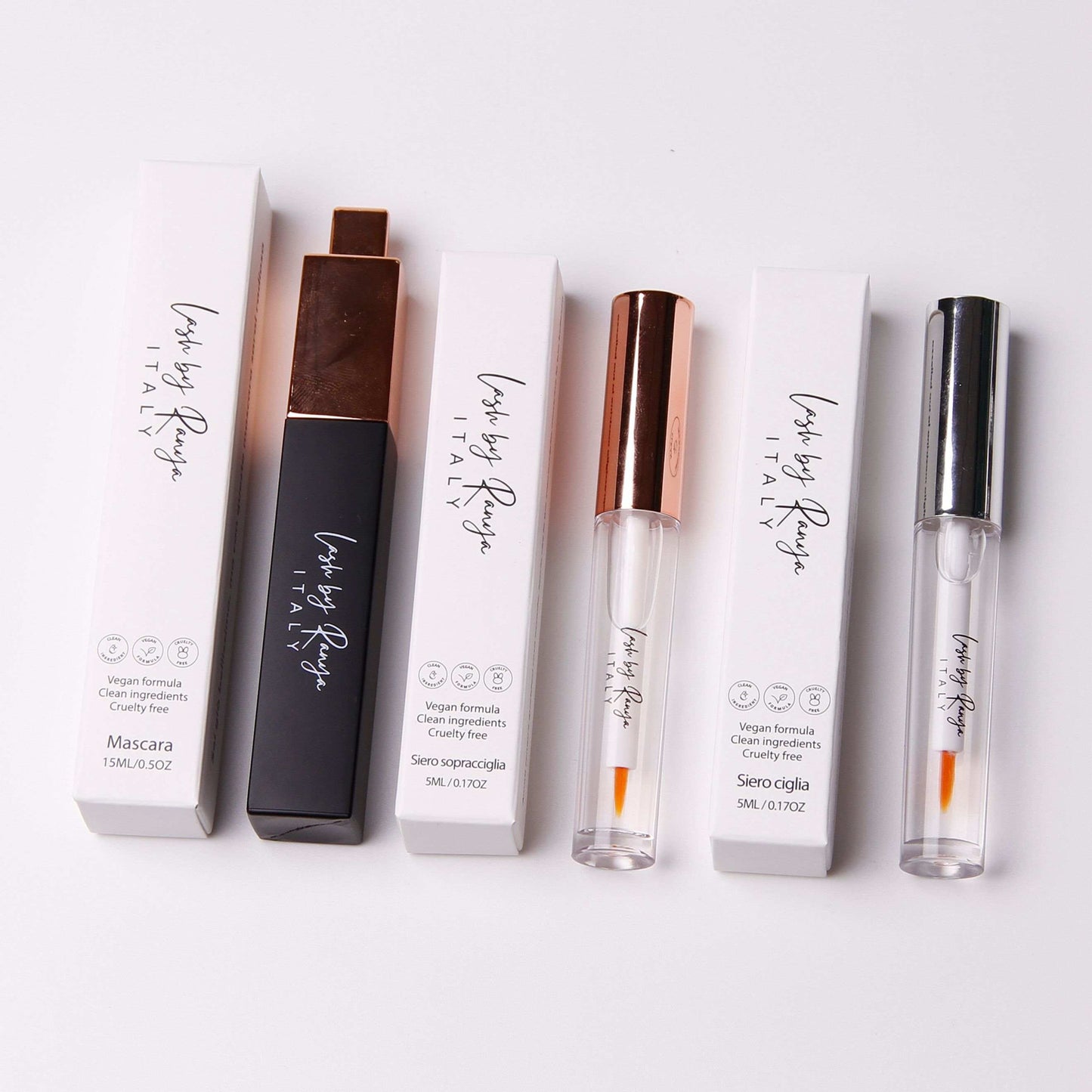 Kit Siero Ciglia + Siero Sopracciglia + Mascara Roteabile