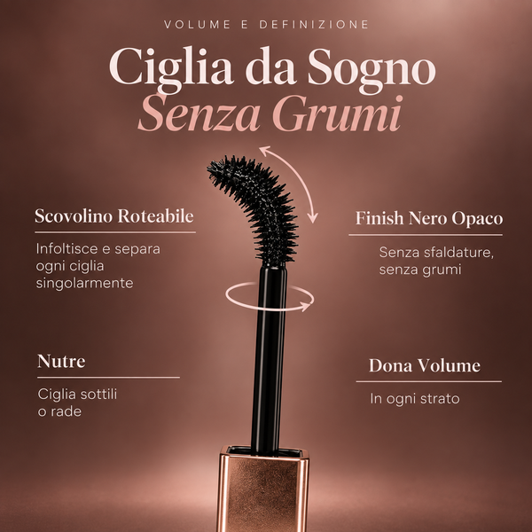 Mascara Allungante con Scovolino Roteabile