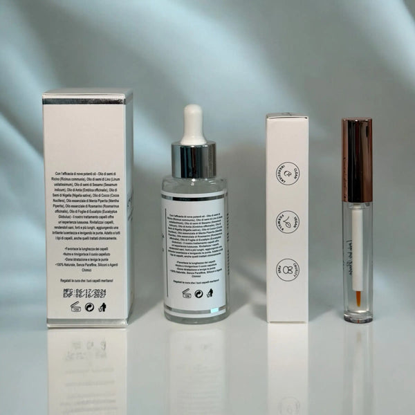 Kit siero allungante ciglia + elisir crescita capelli