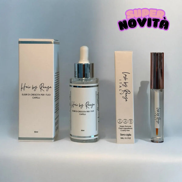 Kit siero allungante ciglia + elisir crescita capelli